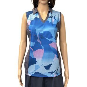 Callaway Women's Golf Top Size M Sleeveless V-Neck Collared Opti-Dri NWT $78